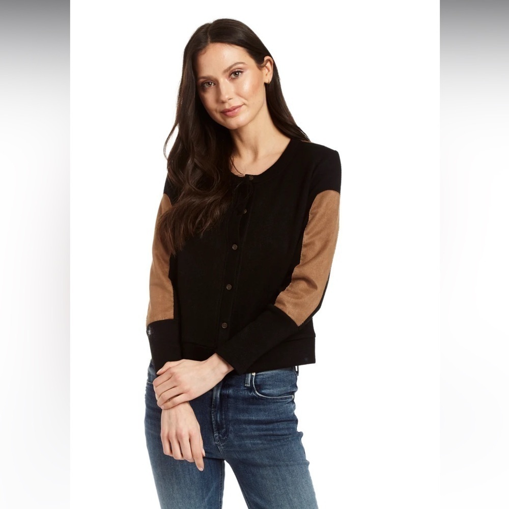 DREW DELILAH CARDIGAN black and‎ brown with soft comfort sweater